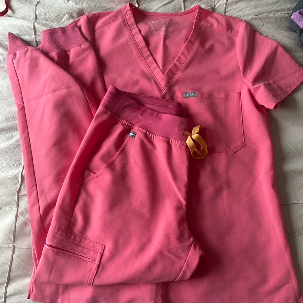 Vibrant Pink Scrub Set